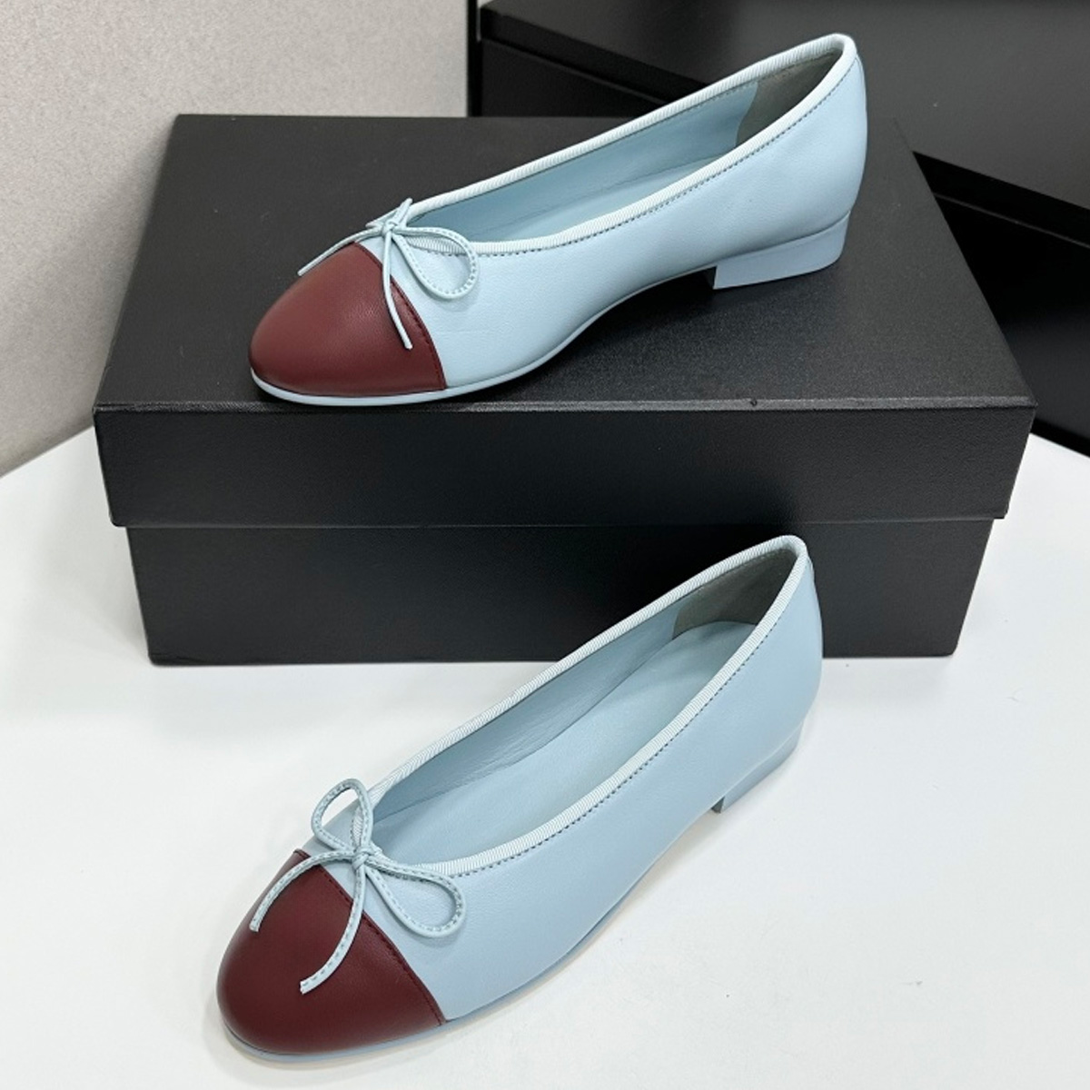 Women'S Shoes - 2026 Women's Two-Tone Cap-Toe Ballet Flats,