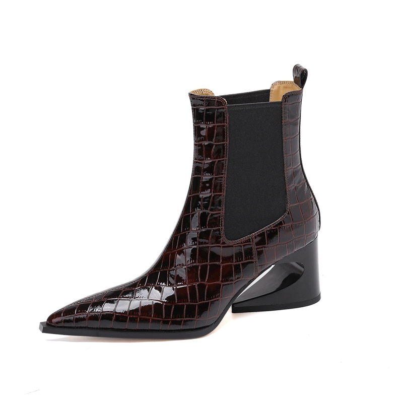 Women's new leather embossed p - Women'S Shoes Chelsea avis et prix