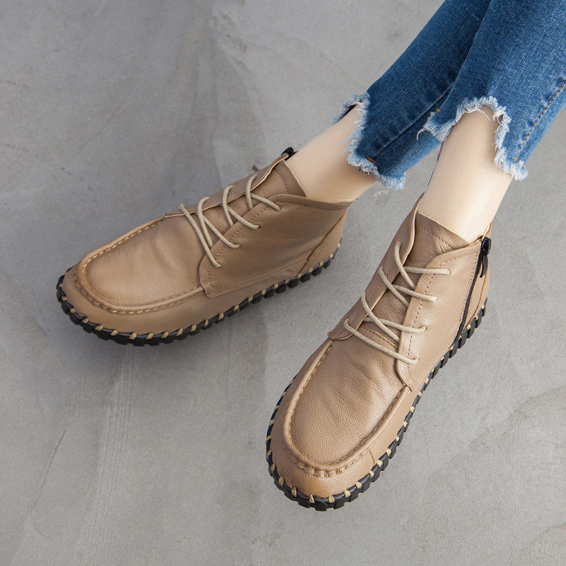 Real Leather Boots Women's Aut - Women'S Shoes Chelsea avis et prix