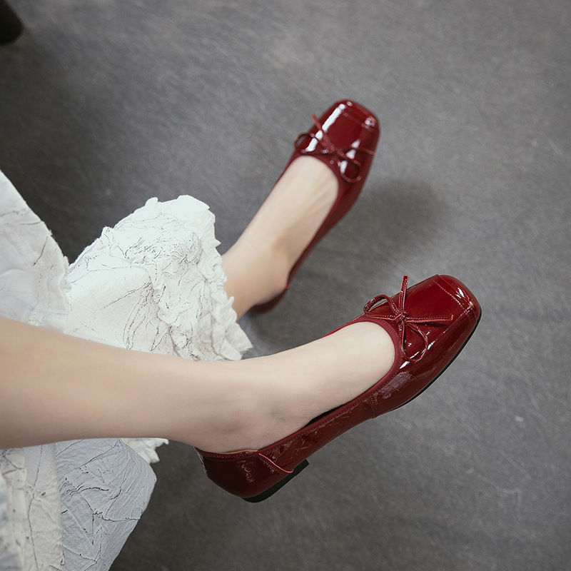 Genuien Leather Round Toe Low  - Women Shoes Japanese Brand avis et prix