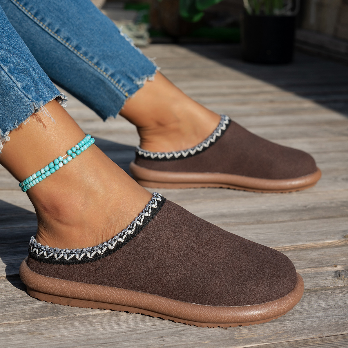 Women's 2025 Embroidered Slipp - Women'S Shoes In Wide Width avis et prix
