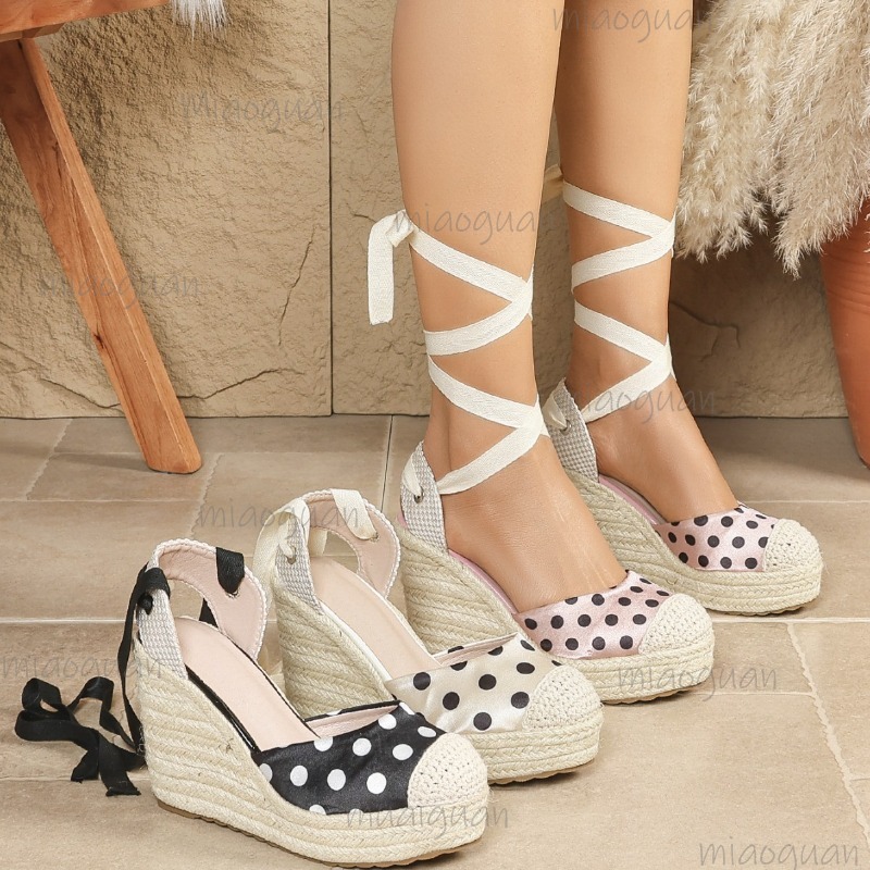 2026 New Spring Summer Women's - Ribbon Tie Heel avis et prix