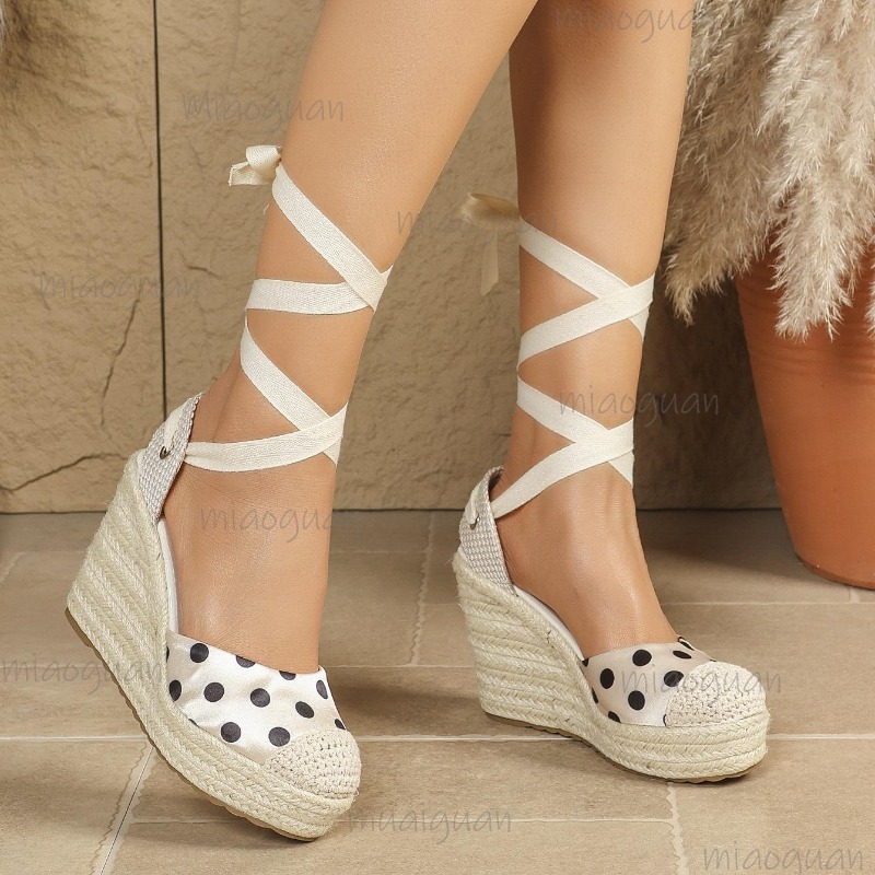 2026 New Spring Summer Women's - Ribbon Tie Heel avis et prix