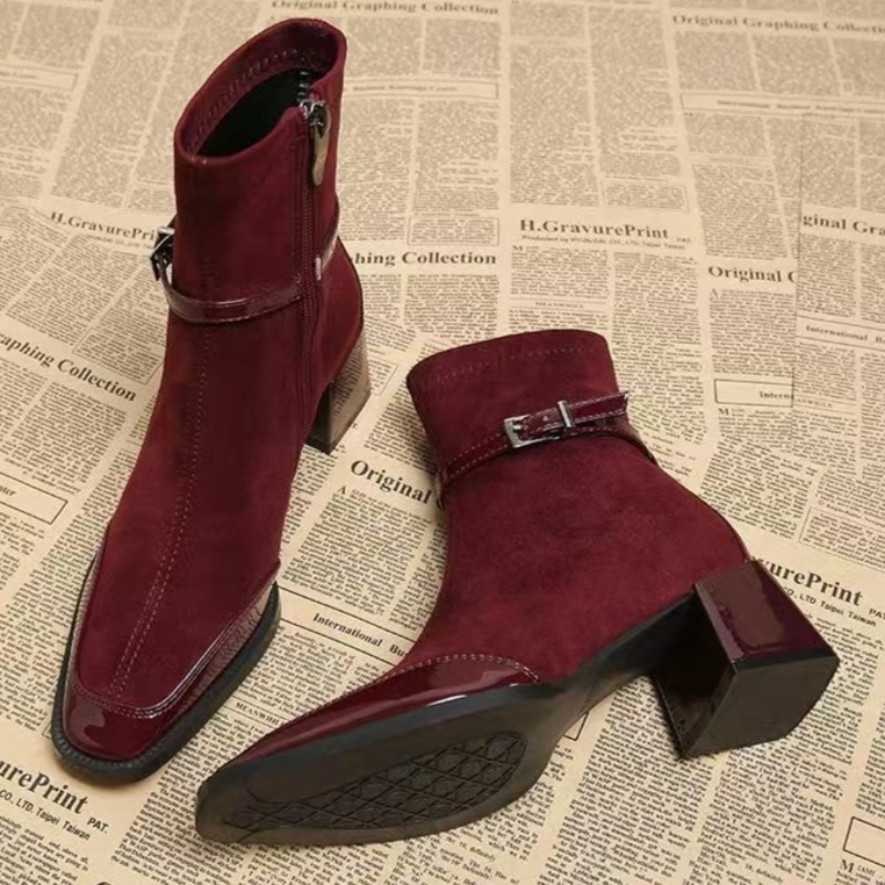 Autumn New Suede Short Boots 2 - Women'S Shoes Chelsea avis et prix