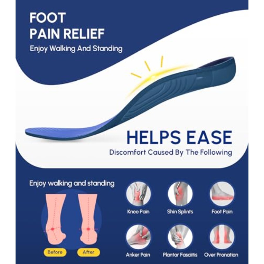 Plantar Fasciitis Insoles for  - Women'S Shoes High Arch Support avis et prix