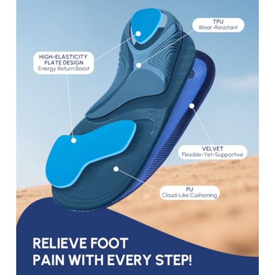Plantar Fasciitis Insoles for  - Women'S Shoes High Arch Support avis et prix