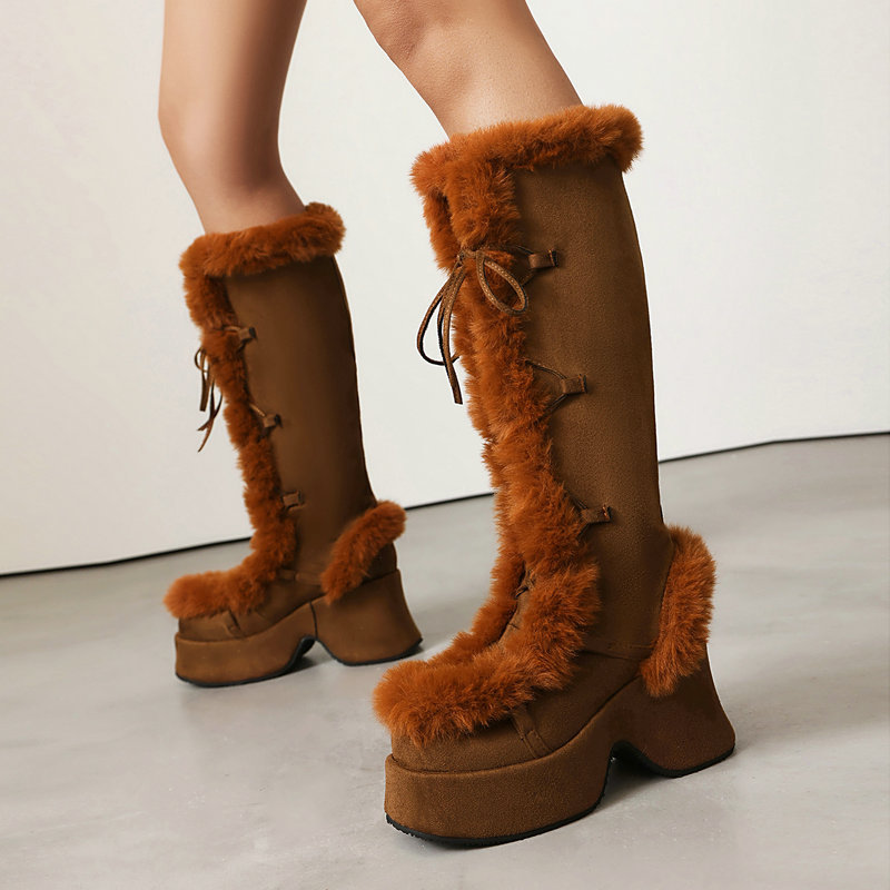 Lolita Style Furry Platform Bo - Women'S Shoes Chelsea avis et prix