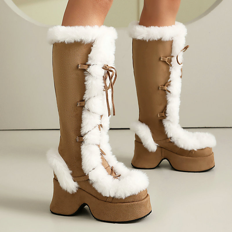 Lolita Style Furry Platform Bo - Women'S Shoes Chelsea avis et prix
