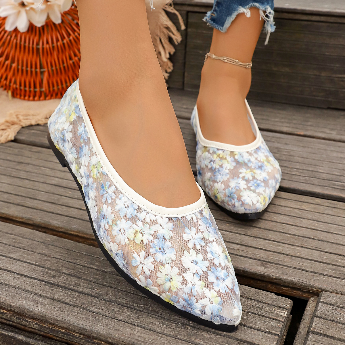 Summer Elegant Flower Low Heel - Women'S Shoes Toms avis et prix