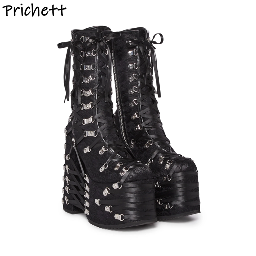 Black Pink Cross Tied Ankle Bo - Ribbon Tie Heel avis et prix