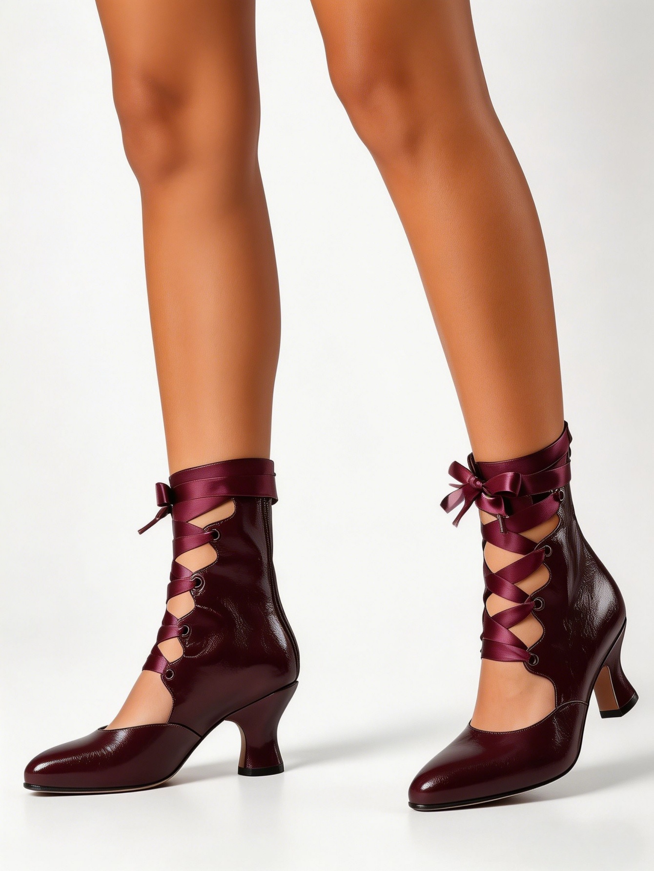 Gothic Lace Up High Heels For  - Ribbon Tie Heel avis et prix