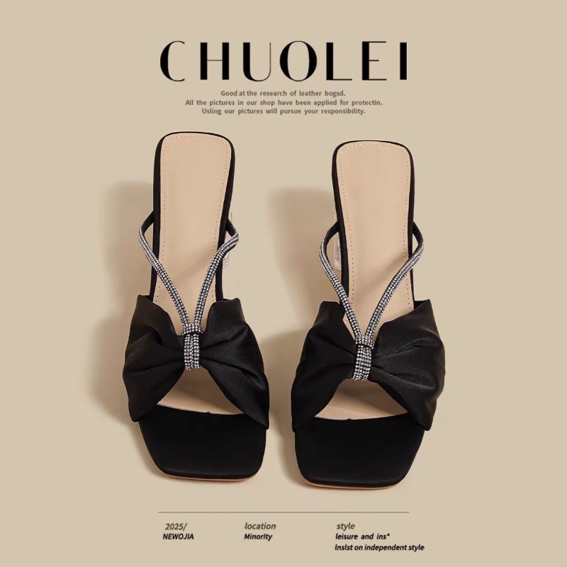 2025 Summer Sexy Diamond Strap - Ribbon Tie Heel avis et prix