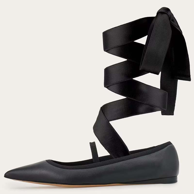 Women Ballet Flat Shoes Child  - Ribbon Tie Heel avis et prix