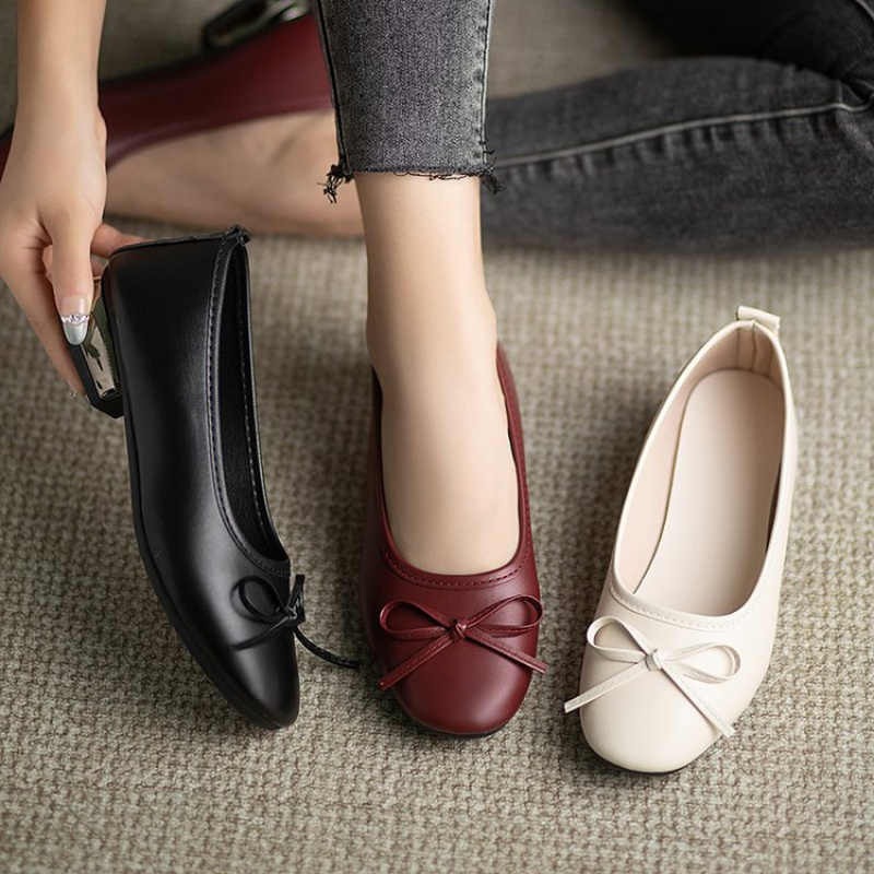 Elegant Bowknot Flat Shoes for - Pointed Toe Flat avis et prix