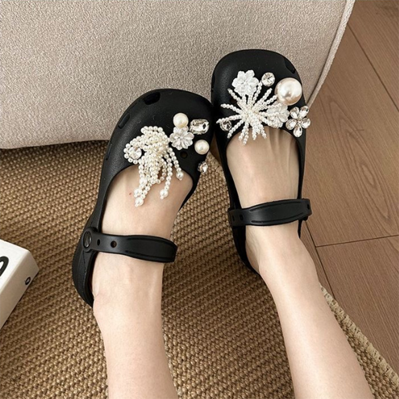 Elegant Pearl Bowknot Soft Sol - Women Shoes Japanese Brand avis et prix
