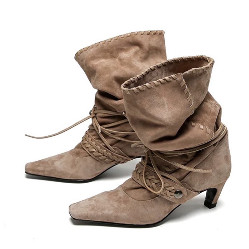 Liyke Autumn Winter Brown Sued - Women'S Shoes Chelsea avis et prix