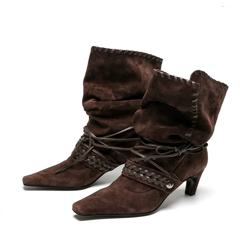Liyke Autumn Winter Brown Sued - Women'S Shoes Chelsea avis et prix