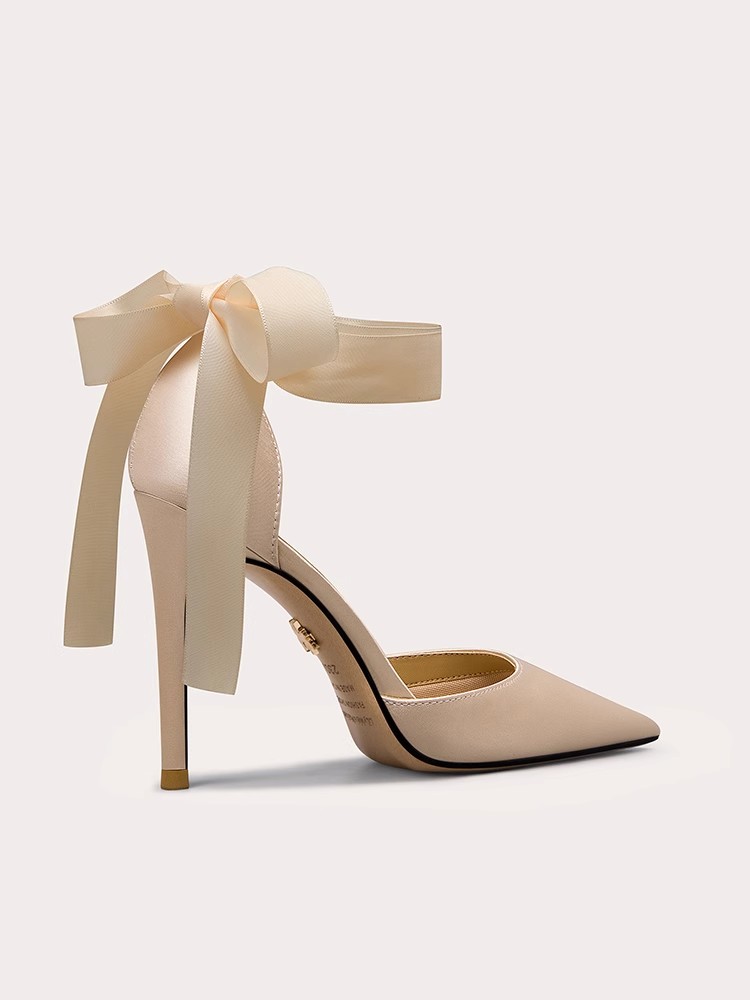 Stiletto sandals spring and su - Ribbon Tie Heel avis et prix