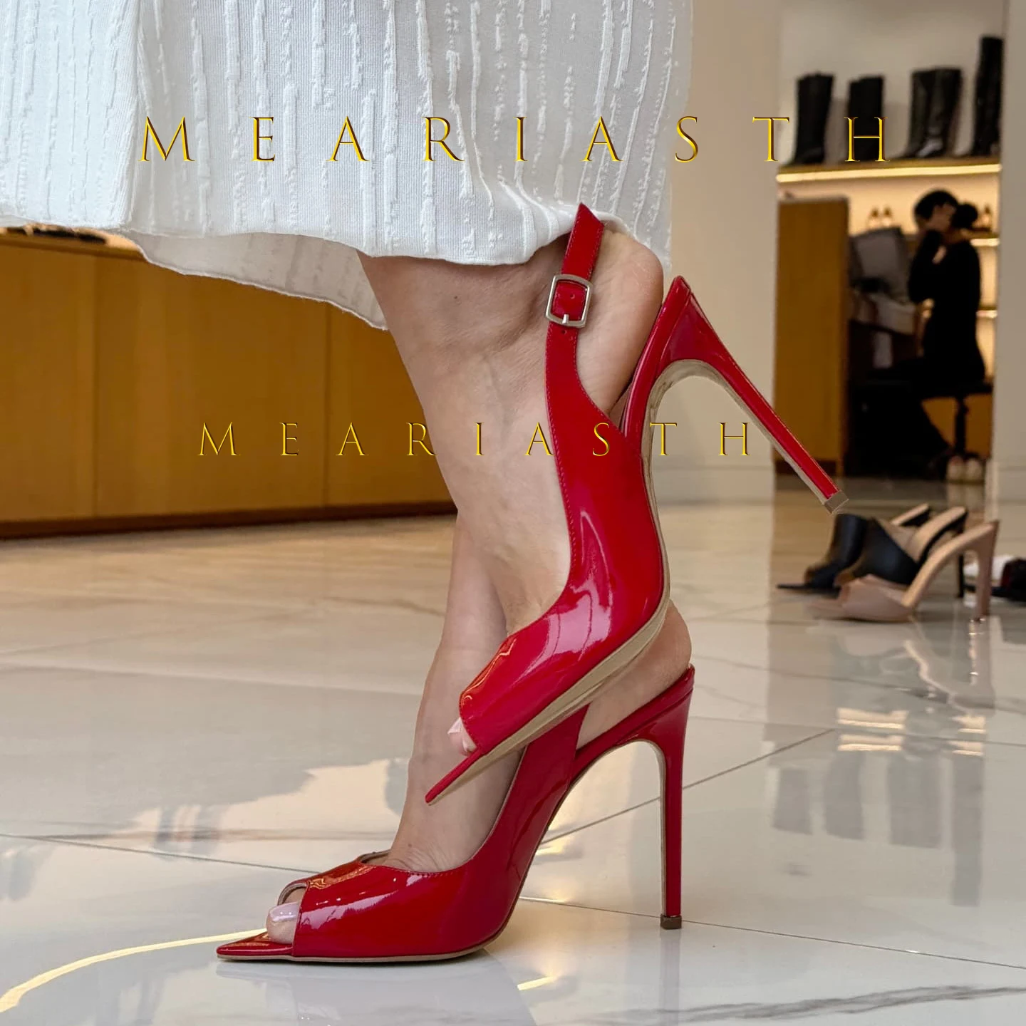 Patent Leather Sandals In Blac - Women Shoes Japanese Brand avis et prix