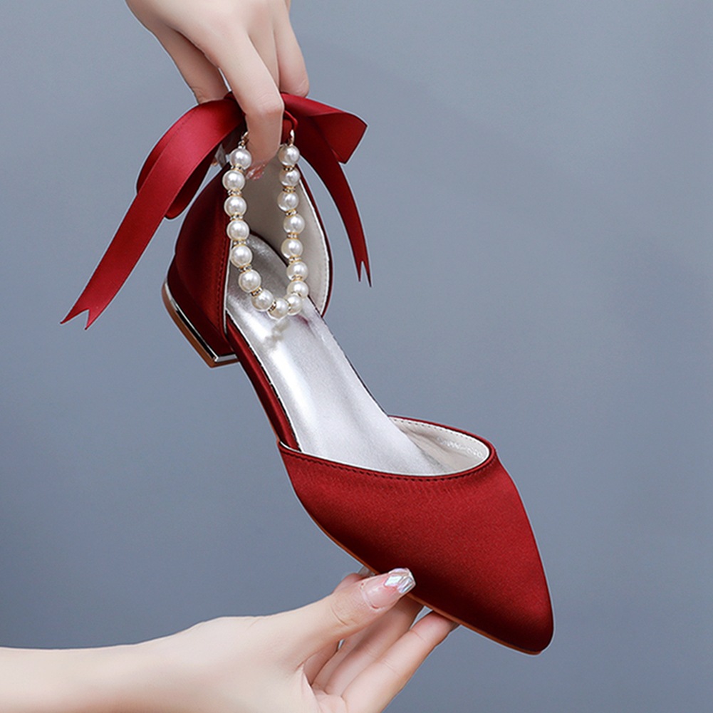 Wedding Shoes Bride Flat Heel  - Pointed Toe Flat avis et prix