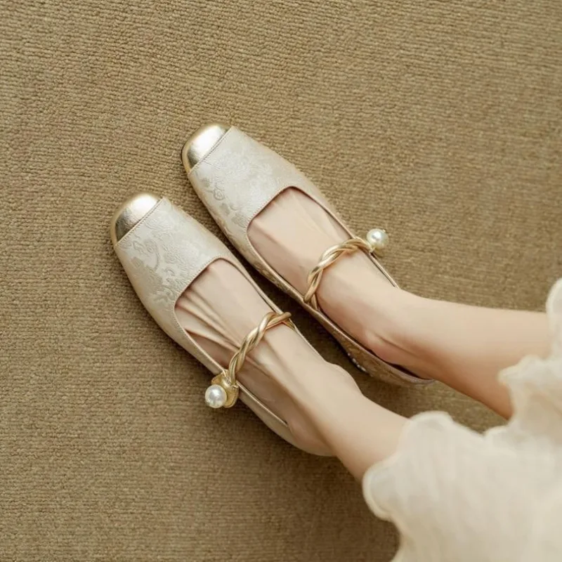 Block Heel Woman Pumps Square  - Women Shoes Japanese Brand avis et prix